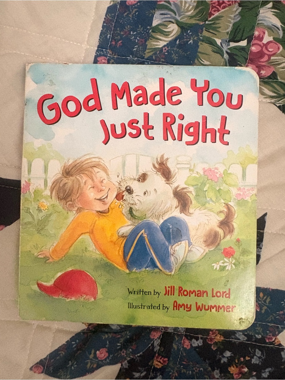 God Made You Just Right Board Book - Colorful Kids Illustration